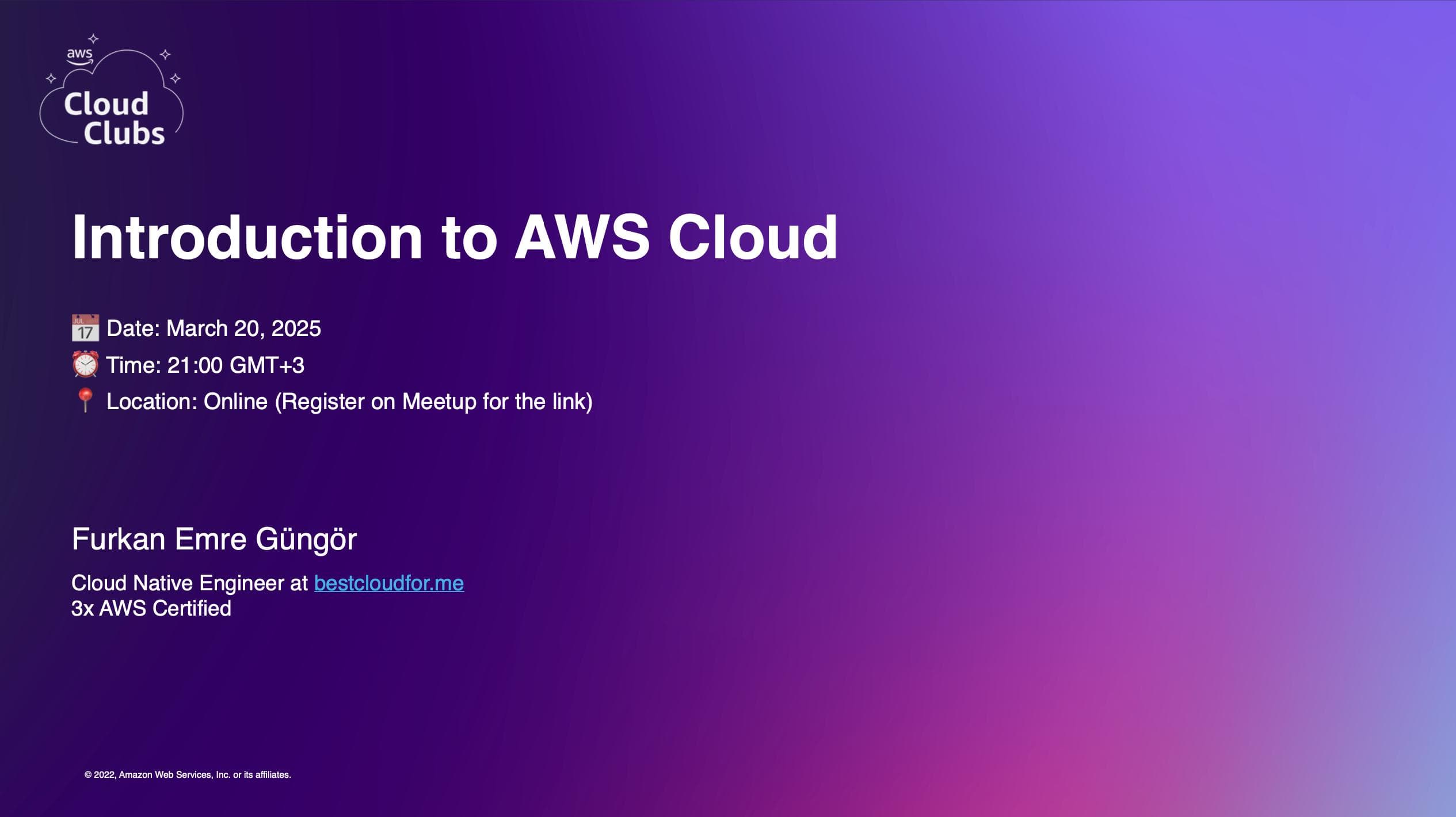 AWS Cloud Club İstanbul: AWS’ye Giriş Etkinliği